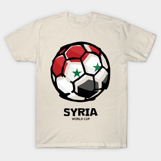 Syria Football Country Flag T-Shirt by KewaleeTee